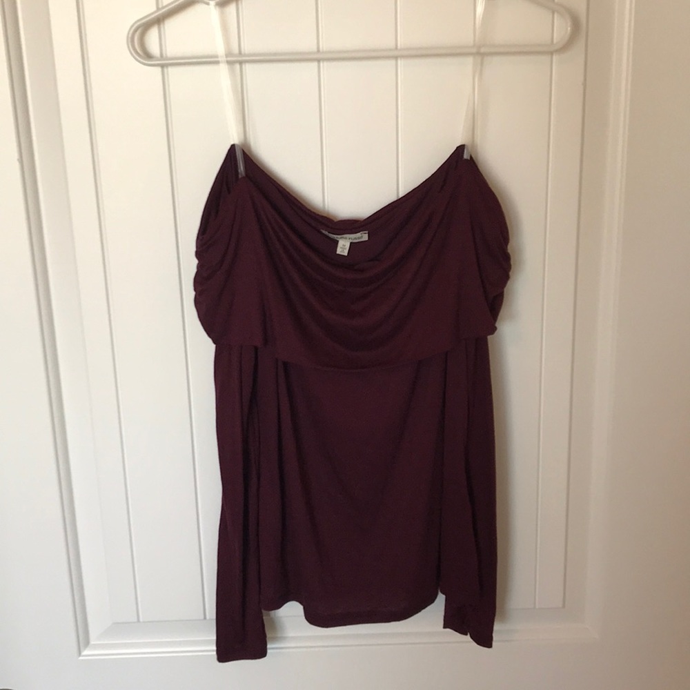 Maroon Charlotte Russe off shoulder blouse